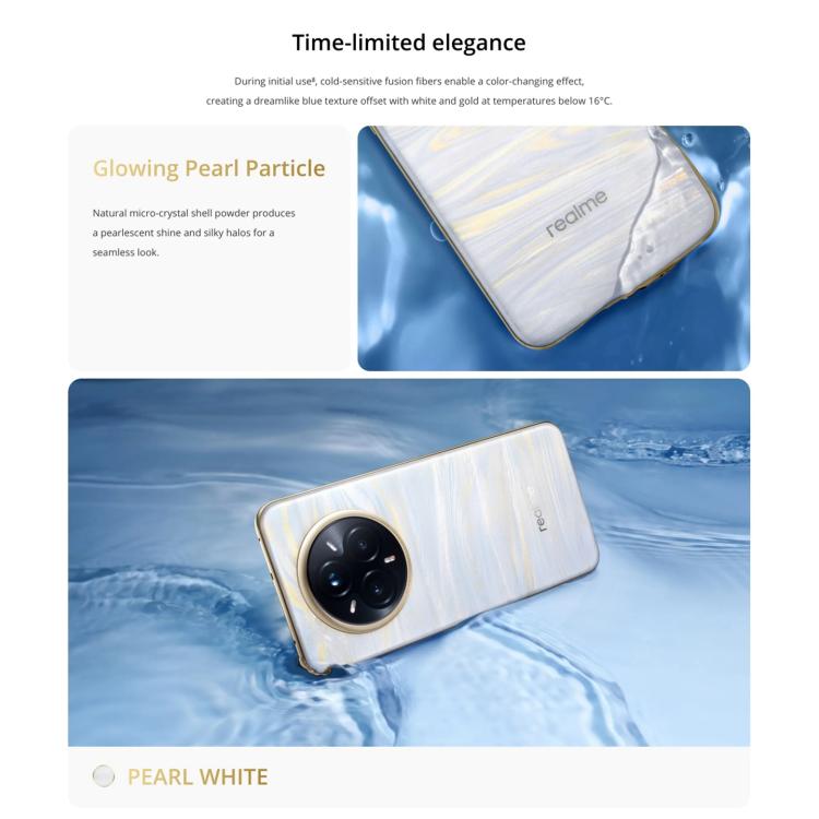 Realme 14 Pro+, 12GB+512GB, Screen Fingerprint Identification, 6.83 inch Realme UI 6.0 Snapdragon 7s Gen 3 Octa Core, NFC, Network: 5G (White)