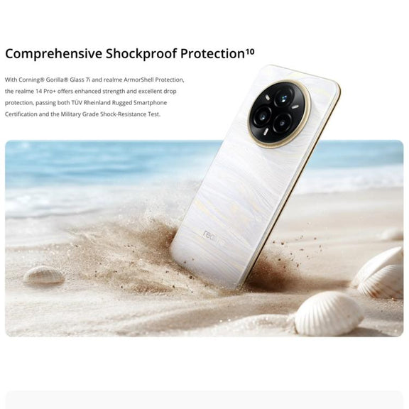 Realme 14 Pro+, 12GB+512GB, Screen Fingerprint Identification, 6.83 inch Realme UI 6.0 Snapdragon 7s Gen 3 Octa Core, NFC, Network: 5G (White)