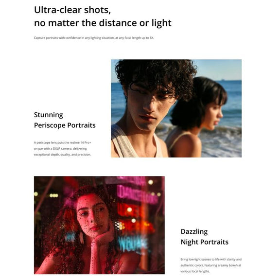 Realme 14 Pro+, 12GB+512GB, Screen Fingerprint Identification, 6.83 inch Realme UI 6.0 Snapdragon 7s Gen 3 Octa Core, NFC, Network: 5G (White)