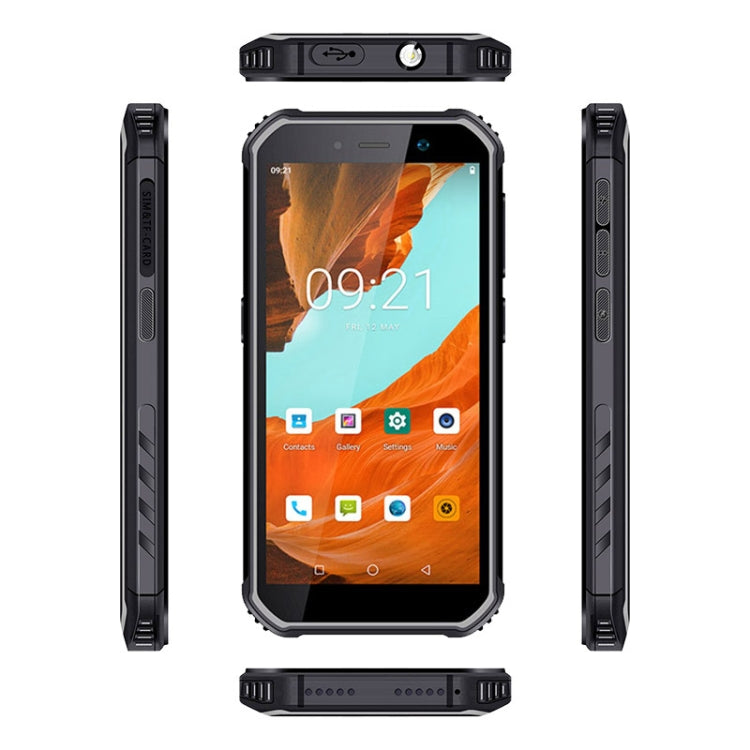UNIWA F963 Pro Rugged Smart Phone, 4GB+64GB, 5.5 inch Android 13, Unisoc T606 Octa Core, NFC, Fingerprint Unlock, 4G Network, AU Plug (Black Grey)