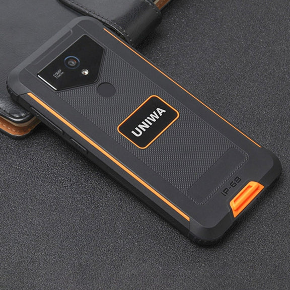 UNIWA F965 Pro Rugged Smart Phone, 6GB+128GB, 6 inch Android 13, MT6762 Octa Core, Network: 4G, NFC, PoC, SOS, AU Plug (Black+Orange)