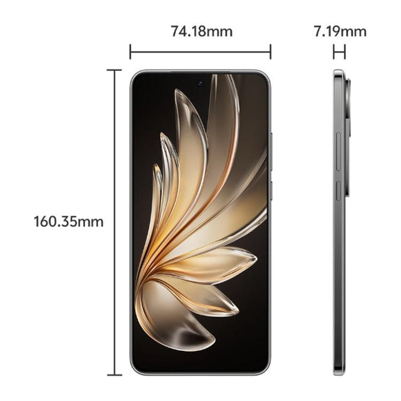 vivo S20, 8GB+256GB, Face ID / Screen Fingerprint Identification, 6.67 inch Android 15 Snapdragon 7 Gen 3 Octa Core, OTG, NFC, Network: 5G (Black)