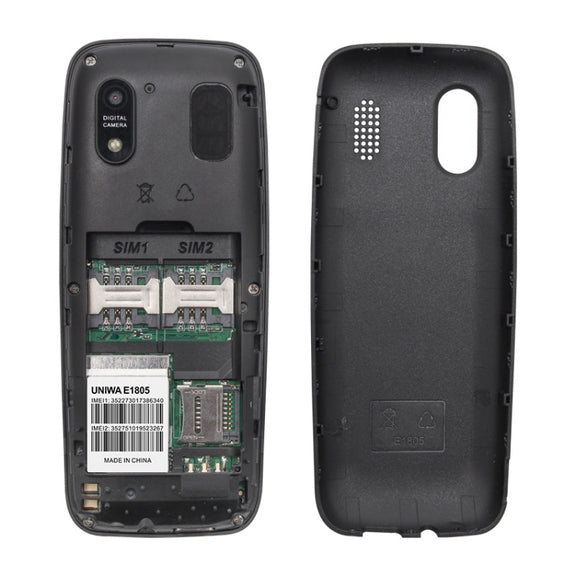 UNIWA E1805, 1.77 inch, SC6531E, 21 Keys, Support Bluetooth, Torch, FM, MP3, MP4, GSM, Dual SIM (Blue)