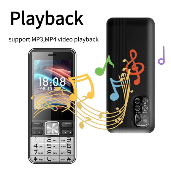 S5630, 2.8 inch, 3000mAh, 21 Key, Support Bluetooth, Flashlight, GSM, Quad SIM (Orange)