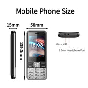 S5630, 2.8 inch, 3000mAh, 21 Key, Support Bluetooth, Flashlight, GSM, Quad SIM (Orange)