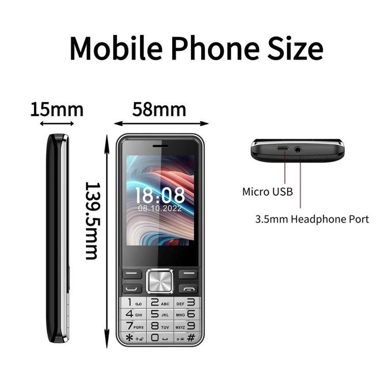 S5630, 2.8 inch, 3000mAh, 21 Key, Support Bluetooth, Flashlight, GSM, Quad SIM (Orange)