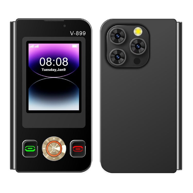 SOYES V-899, 32MB+64MB, 2.4 inch + 2.8 inch Display MTK6261D CPU, BT 3.0, Network: 2G, Dual SIM (Black)