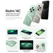 Xiaomi Redmi 14C, 4GB+128GB, 6.88 inch Xiaomi HyperOS MediaTek Helio G81-Ultra Octa Core, Network: 4G, Not Support Google Play (Black)