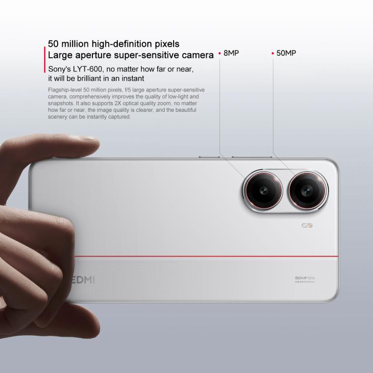 Xiaomi REDMI Turbo 4, 12GB+512GB, 6.67 inch Xiaomi HyperOS 2 Dimensity 8400-Ultra Octa Core 3.0GHz, NFC, Network: 5G (White)