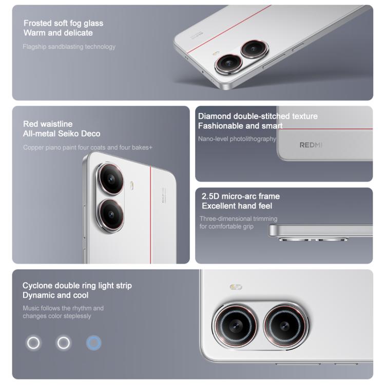 Xiaomi REDMI Turbo 4, 12GB+512GB, 6.67 inch Xiaomi HyperOS 2 Dimensity 8400-Ultra Octa Core 3.0GHz, NFC, Network: 5G (White)