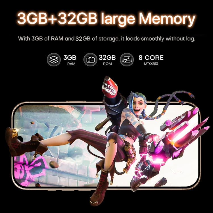 i16 Pro Max / A08, 3GB+32GB, 6.73 inch Screen, Face Identification, Android 8.1 MTK6753 Octa Core, Network: 3G, Dual SIM, EU Plug (Grey)