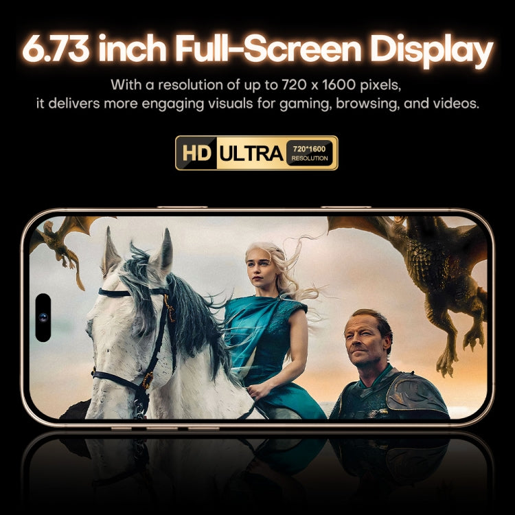 i16 Pro Max / A08A, 3GB+64GB, 6.73 inch Screen, Face Identification, Android 8.1 MTK6753 Octa Core, Network: 4G, Dual SIM, AU Plug (White)