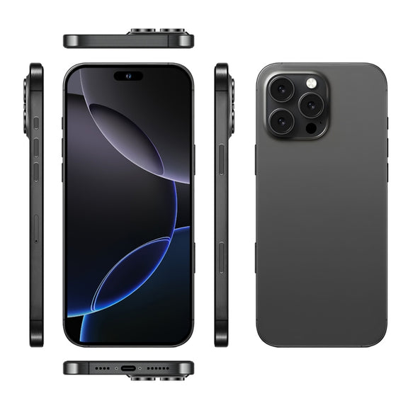 i16 Pro Max / A08A, 3GB+64GB, 6.73 inch Screen, Face Identification, Android 8.1 MTK6753 Octa Core, Network: 4G, Dual SIM, EU Plug (Black)