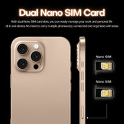 i16 Pro Max / A08A, 3GB+64GB, 6.73 inch Screen, Face Identification, Android 8.1 MTK6753 Octa Core, Network: 4G, Dual SIM, EU Plug (White)