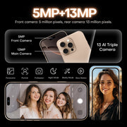 i16 Pro Max / A08A, 3GB+64GB, 6.73 inch Screen, Face Identification, Android 8.1 MTK6753 Octa Core, Network: 4G, Dual SIM, EU Plug (White)