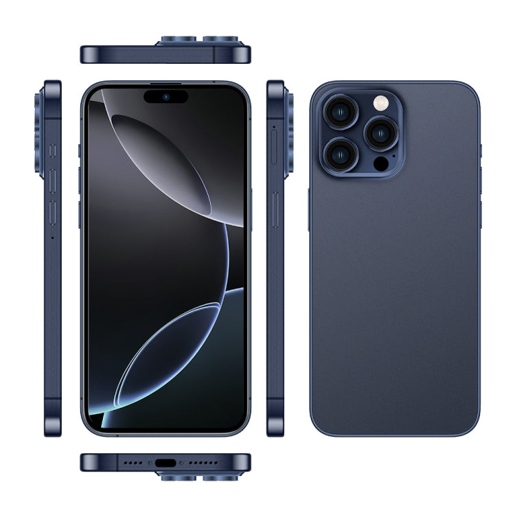 i16 Pro Max / Q5A, 6GB+128GB, 6.5 inch Screen, Face Identification, Android 10 MTK6762 Octa Core, OTG, NFC, Network: 4G, Dual SIM, UK Plug (Blue)
