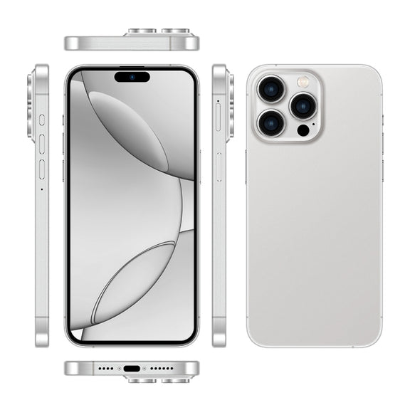 i16 Pro Max / Q5A, 6GB+128GB, 6.5 inch Screen, Face Identification, Android 10 MTK6762 Octa Core, OTG, NFC, Network: 4G, Dual SIM, US Plug (White)