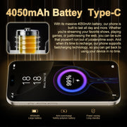 i16 Pro Max / Q5A, 6GB+128GB, 6.5 inch Screen, Face Identification, Android 10 MTK6762 Octa Core, OTG, NFC, Network: 4G, Dual SIM, US Plug (White)
