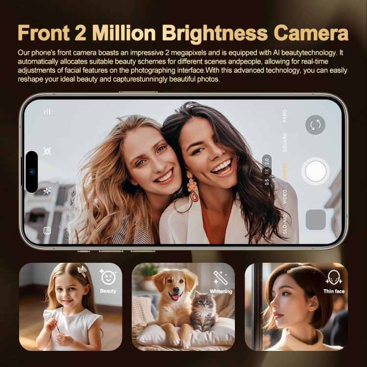 i16 Pro Max / Q5A, 6GB+128GB, 6.5 inch Screen, Face Identification, Android 10 MTK6762 Octa Core, OTG, NFC, Network: 4G, Dual SIM, US Plug (Blue)