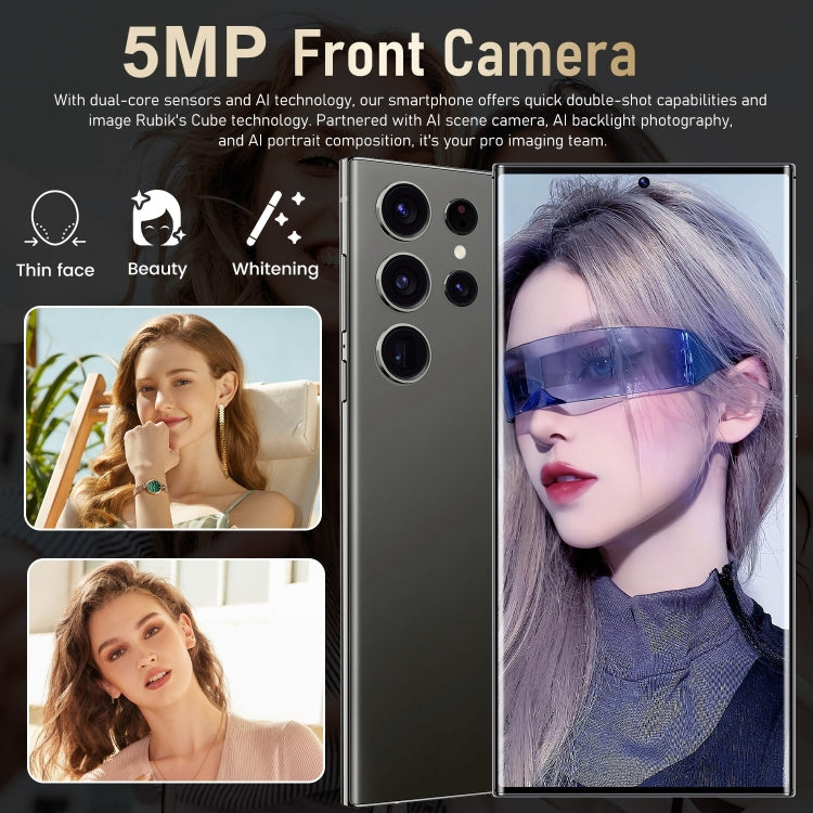 S24 Ultra / M106, 3GB+64GB, Face ID Identification, 6.75 inch Android 8.1 MTK6753 Octa Core, Network: 4G, Dual SIM (Black)