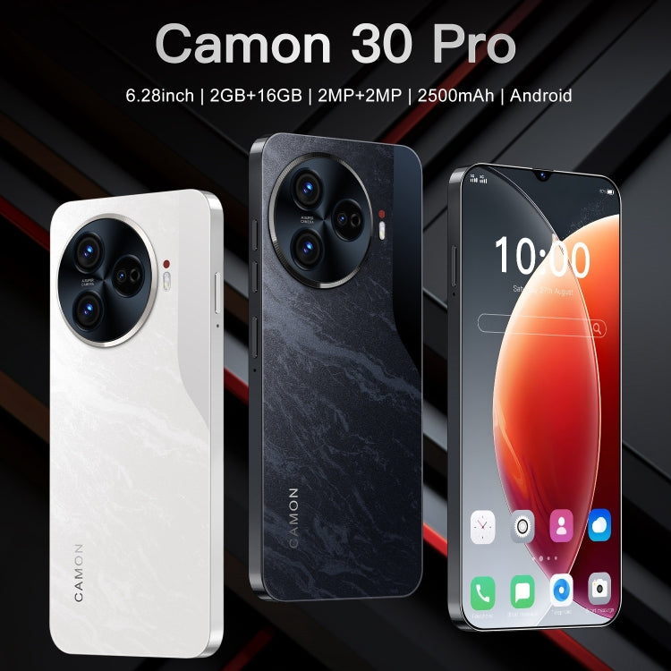 Camon 30 Pro / SDT78, 2GB+16GB, Face Identification, 6.28 inch Screen Android 6.0 SC7731 Quad Core, Network: 3G, Dual SIM (White)