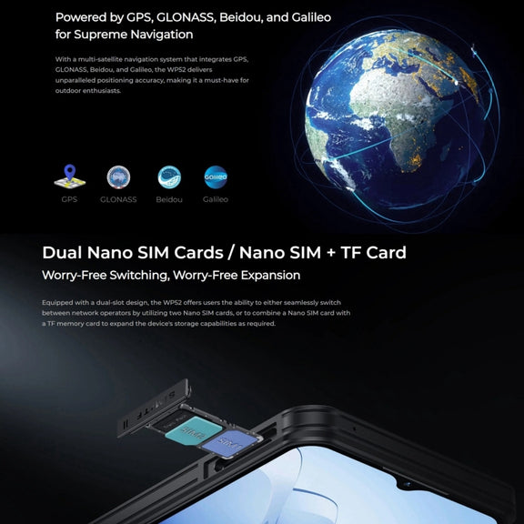Oukitel WP52 5G Rugged Phone, 4GB+256GB, 6.6 inch Android 14.0 MediaTek Dimensity 6100+ Octa-core, NFC, OTG, Network: 5G (Black)