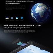 Oukitel WP52 5G Rugged Phone, 4GB+256GB, 6.6 inch Android 14.0 MediaTek Dimensity 6100+ Octa-core, NFC, OTG, Network: 5G (Navy Blue)