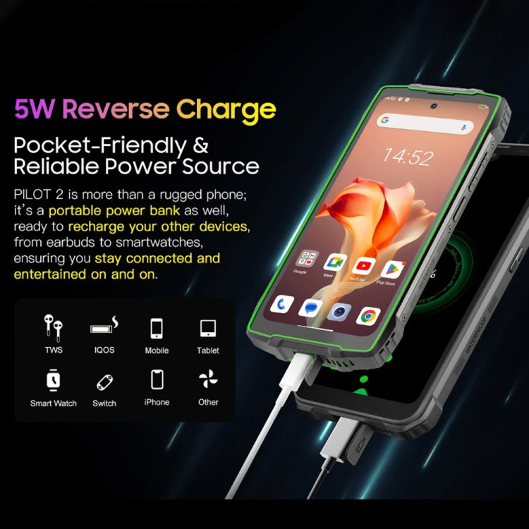 Blackview Oscal PILOT 2, 8GB+256GB, IP68/IP69K/MIL-STD-810H, 6.5 inch Android 14 MediaTek MT6789 Octa Core, Network: 4G, OTG, NFC (Orange)