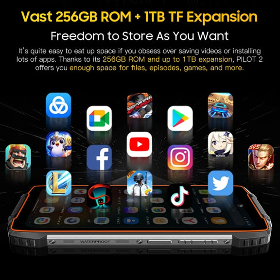 Blackview Oscal PILOT 2, 8GB+256GB, IP68/IP69K/MIL-STD-810H, 6.5 inch Android 14 MediaTek MT6789 Octa Core, Network: 4G, OTG, NFC (Orange)