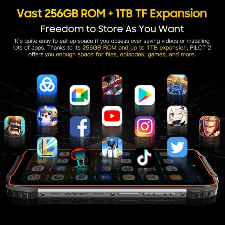 Blackview Oscal PILOT 2, 8GB+256GB, IP68/IP69K/MIL-STD-810H, 6.5 inch Android 14 MediaTek MT6789 Octa Core, Network: 4G, OTG, NFC (Orange)