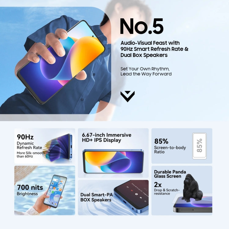 Blackview SHARK 9, 8GB+256GB, 6.67 inch Android 14 Unisoc T820 Octa Core, Network: 5G (Black)