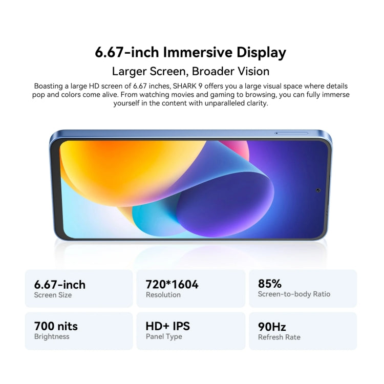 Blackview SHARK 9, 8GB+256GB, 6.67 inch Android 14 Unisoc T820 Octa Core, Network: 5G (Black)