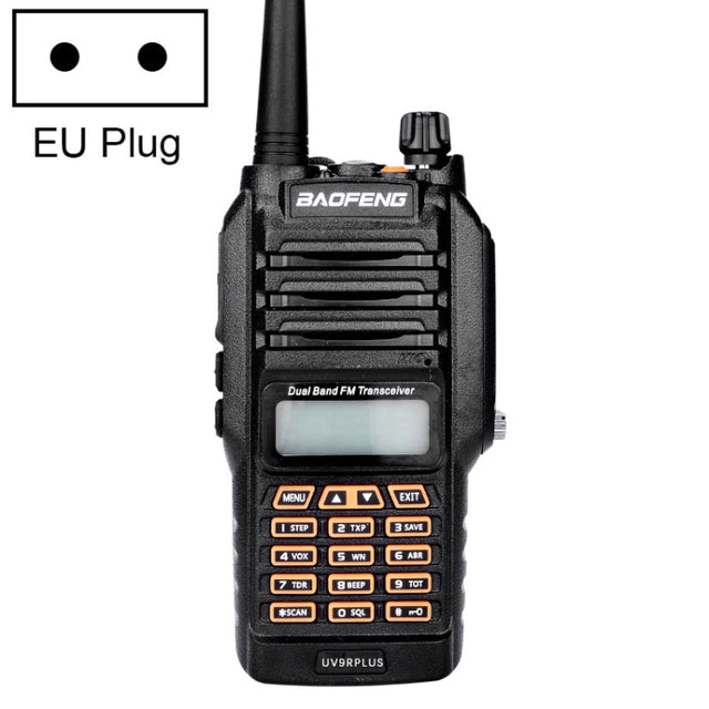 BaoFeng BF-UV9R Plus 10W Water-resistant Dual Band Radio Handheld Antenna Walkie Talkie, EU Plug