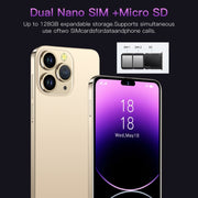 i14 Pro Max N85+, 2GB+16GB, 6.3 inch Screen, Face Identification, Android 6.0 Spreadtrum 7731G Quad Core, Network: 3G, Dual SIM,  with 64GB TF Card(Green)