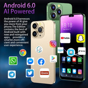 i14 Pro Max N85+, 2GB+16GB, 6.3 inch Screen, Face Identification, Android 6.0 Spreadtrum 7731G Quad Core, Network: 3G, Dual SIM,  with 64GB TF Card(Green)