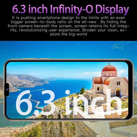 i14 Pro Max N85+, 2GB+16GB, 6.3 inch Screen, Face Identification, Android 6.0 Spreadtrum 7731G Quad Core, Network: 3G, Dual SIM,  with 64GB TF Card(Gold)