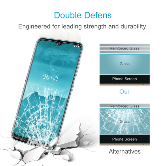 For Nokia 6.2 2.5D Non-Full Screen Tempered Glass Film