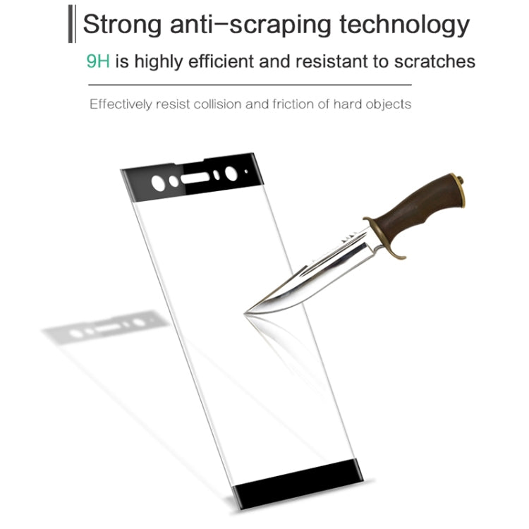 MOFI for Sony Xperia XA2 Ultra 0.3mm 9H Surface Hardness 3D Curved Edge Anti-scratch HD Full Coverage Tempered Glass Screen Protector (Black)