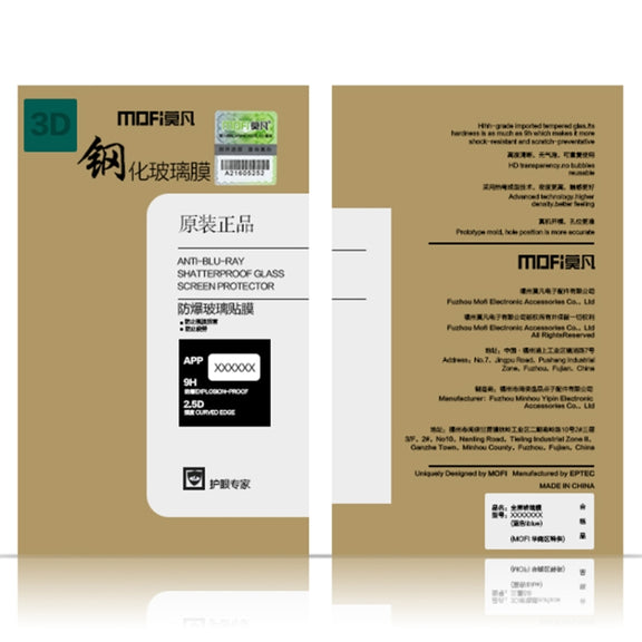 MOFI for Sony Xperia XA2 Ultra 0.3mm 9H Surface Hardness 3D Curved Edge Anti-scratch HD Full Coverage Tempered Glass Screen Protector (Black)