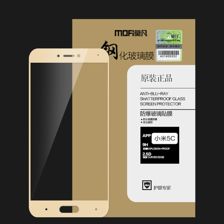 MOFI Xiaomi Mi 5c 0.3mm 9H Hardness 2.5D Explosion-proof Full Screen Tempered Glass Screen Film(Black)