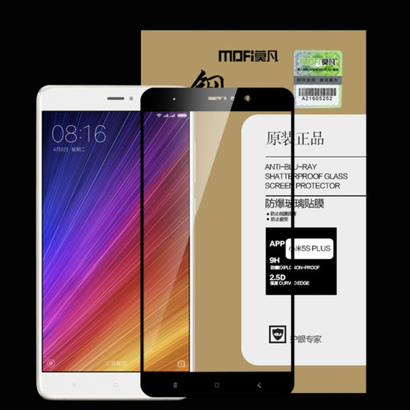 MOFI Xiaomi Mi 5s Plus 0.3mm 9H Hardness 2.5D Explosion-proof Full Screen Tempered Glass Screen Film(White)