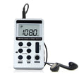 Portable AM / FM Two Bands Rechargeable Stereo Radio Mini Receiver with & LCD Screen & Earphone Jack & Lanyard (White) - Radio Player by PMC TechLife | Online Shopping South Africa | PMC TechLife | Buy Now Pay Later Mobicred