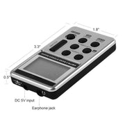 Portable AM / FM Two Bands Rechargeable Stereo Radio Mini Receiver with & LCD Screen & Earphone Jack & Lanyard (White)