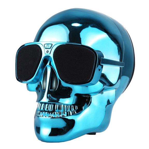 Sunglasses Skull Bluetooth Stereo Speaker, for iPhone, Samsung, HTC, Sony and other Smartphones (Blue)