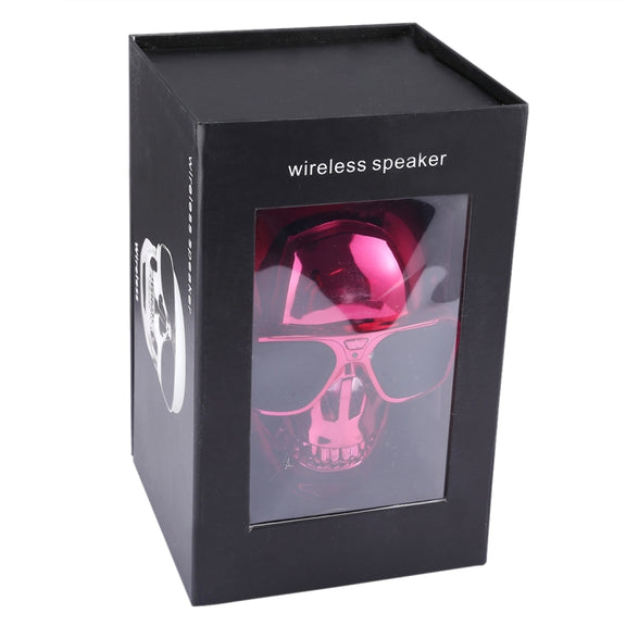 Sunglasses Skull Bluetooth Stereo Speaker, for iPhone, Samsung, HTC, Sony and other Smartphones (Red)