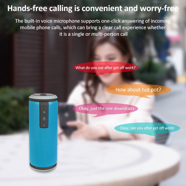 W-KING X6 Portable Water-resistant Bluetooth 4.0 Stereo Speaker(Green)