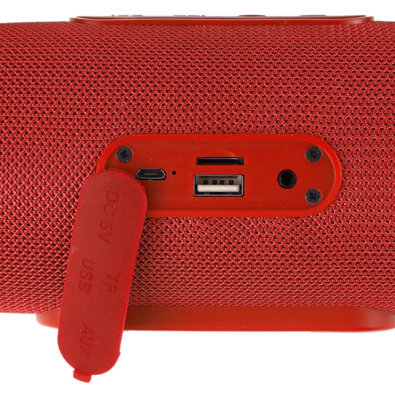 T&G TG109 Portable Wireless Bluetooth V4.2 Stereo Speaker with Handle, Built-in MIC, Support Hands-free Calls & TF Card & AUX IN & FM(Red)
