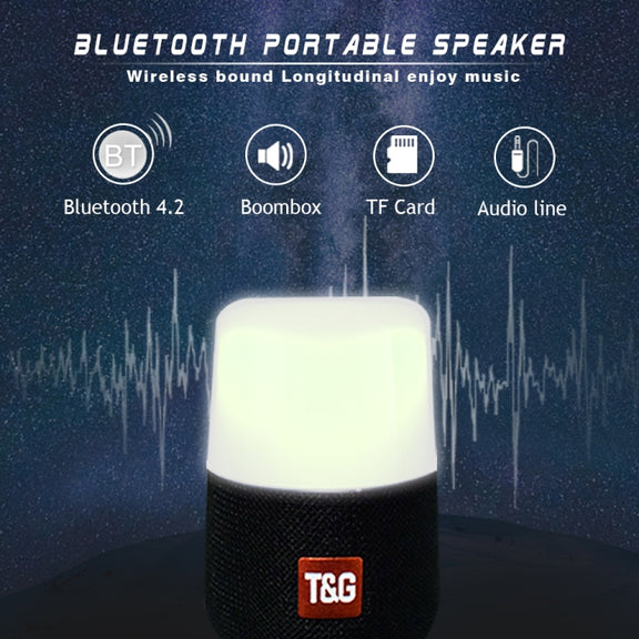 T&G TG168 Portable Wireless Bluetooth V5.0 Stereo Speaker with Handle, Built-in MIC, Support Flashing LED Light & TF Card & U Disk & AUX IN & FM(Red)