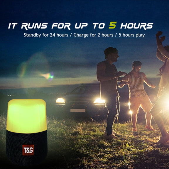 T&G TG168 Portable Wireless Bluetooth V5.0 Stereo Speaker with Handle, Built-in MIC, Support Flashing LED Light & TF Card & U Disk & AUX IN & FM(Red)