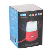 T&G TG168 Portable Wireless Bluetooth V5.0 Stereo Speaker with Handle, Built-in MIC, Support Flashing LED Light & TF Card & U Disk & AUX IN & FM(Red)